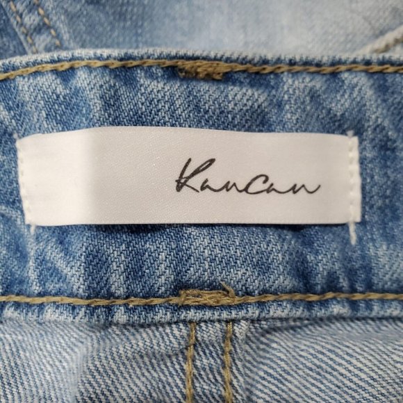 Kancan Womens Shorts Distressed Denim Cut Off Raw Hem Frayed Blue Jean Sz S 28 - Picture 9 of 13